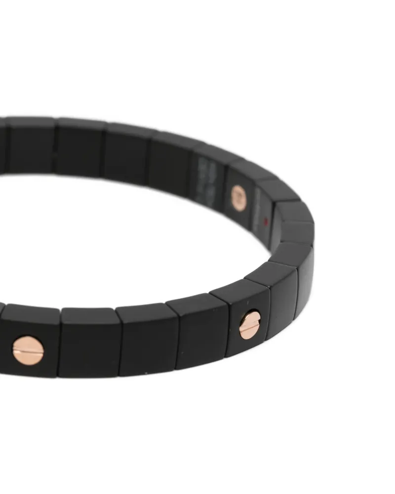 Roberto Demeglio Men's 18kt Rose Gold Bracelet Ss26 W Black