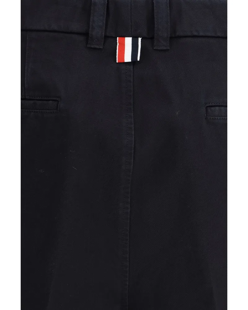 Thom Browne Typewriter Cloth Bermuda Shorts — Navy Navy