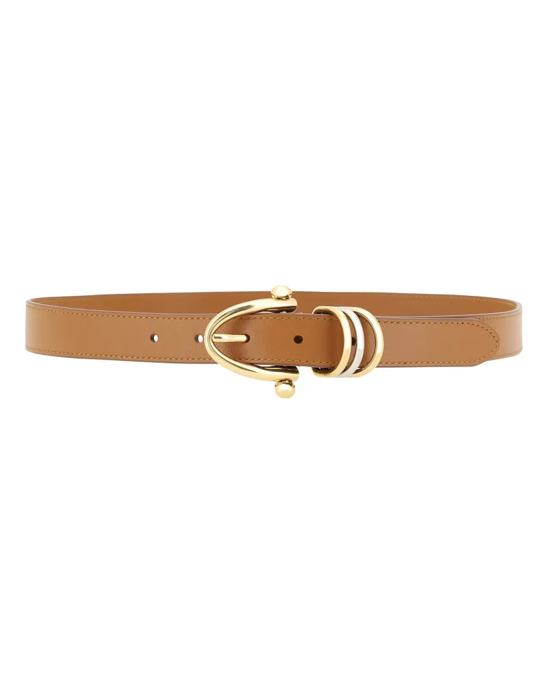 Chloé Women's Leather Bracelet Belt Clay Brown Calf Bos Taurus E Braces Clay