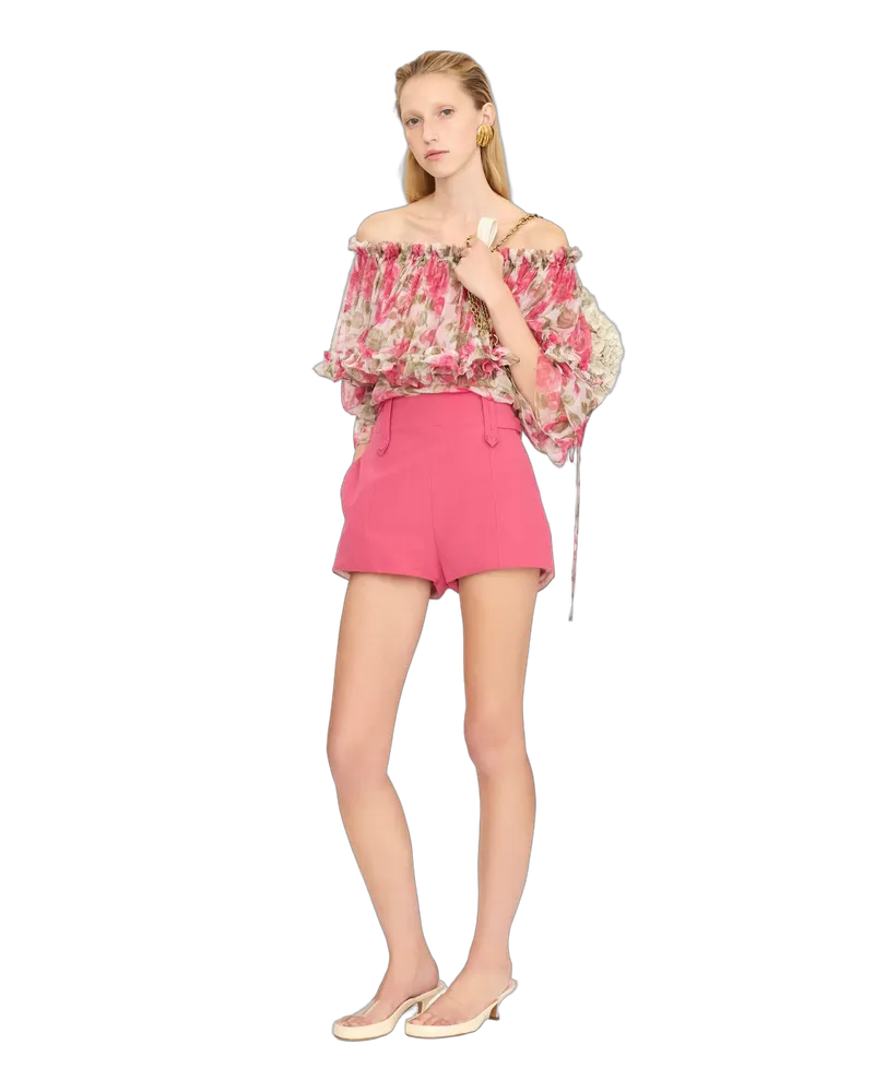 Chloé Women's Short Court À Brides Boutonnées Pink Pink