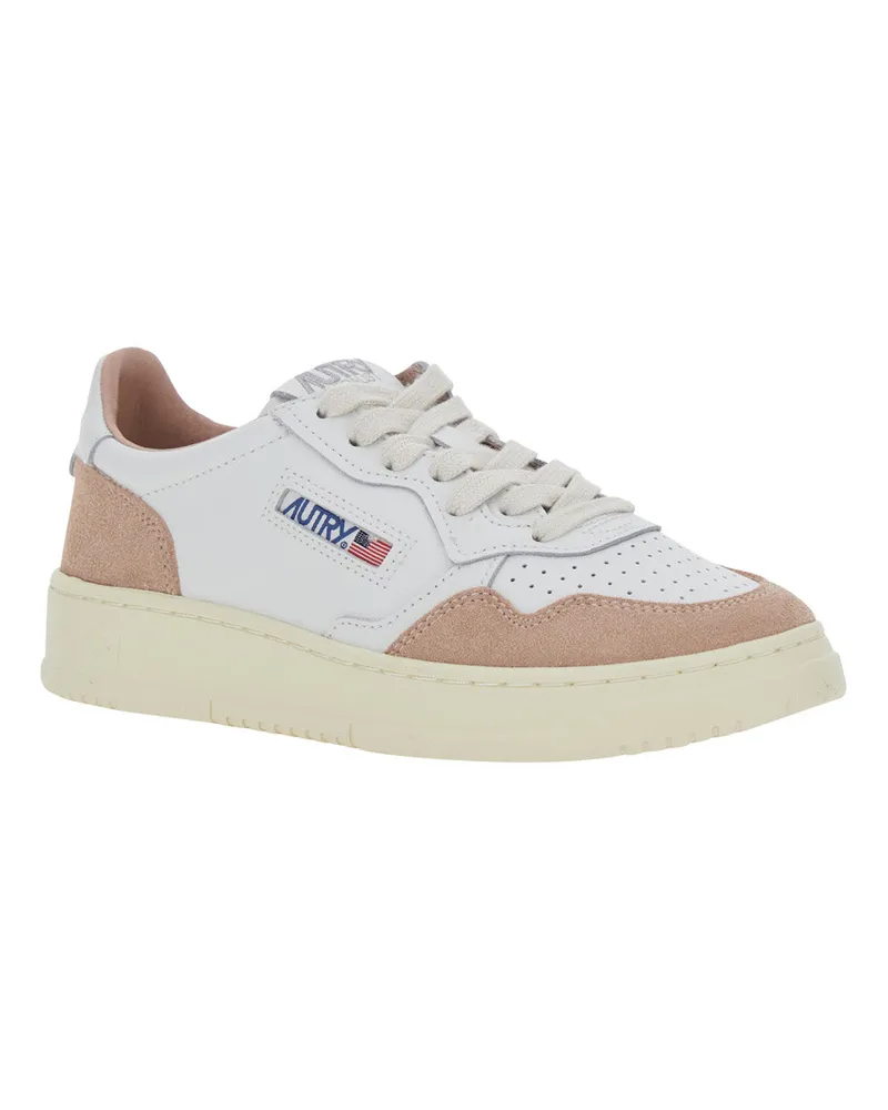 AUTRY Women's Low-Top Sneakers Medalist White Suede Trainers White