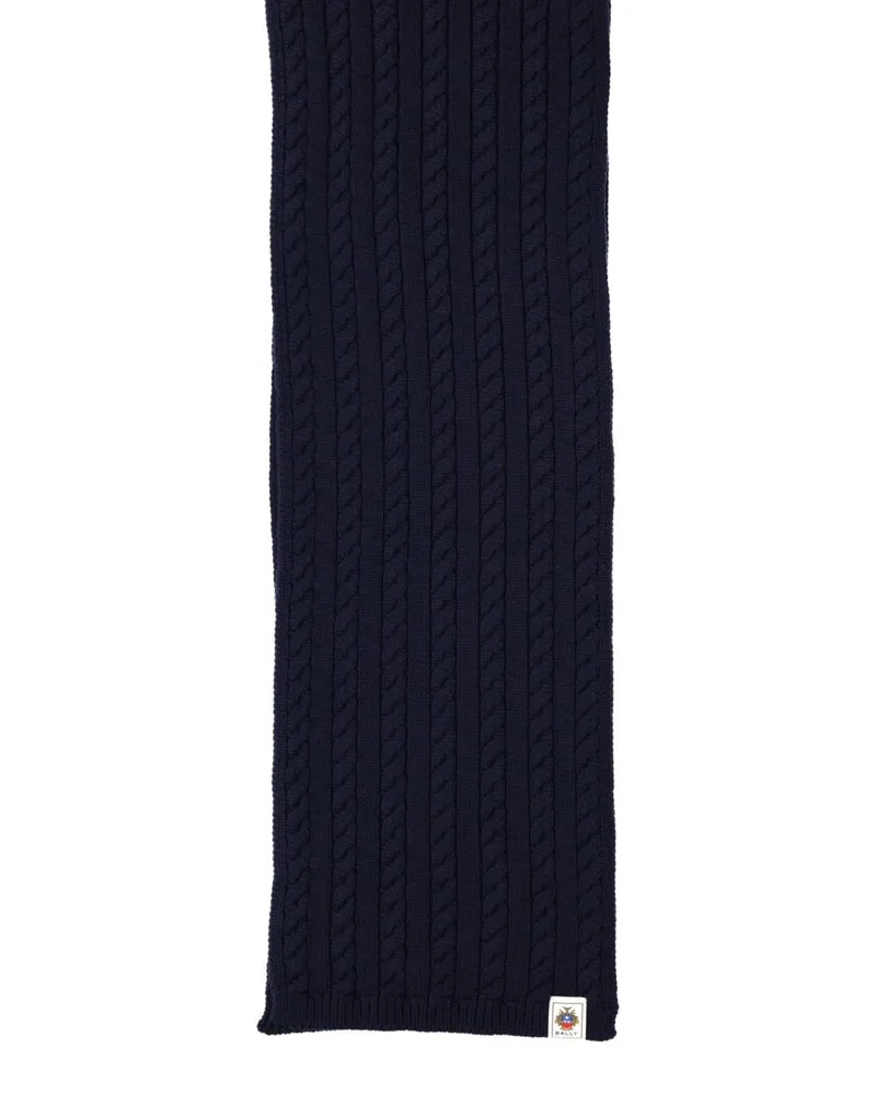 Bally Merino Wool Scarf — Blue Blue