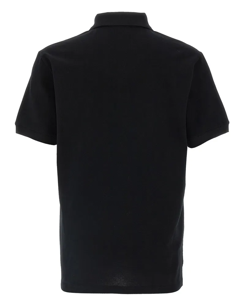 Alexander McQueen Logo-Embroidered Piqué Cotton Polo Shirt — Black Black
