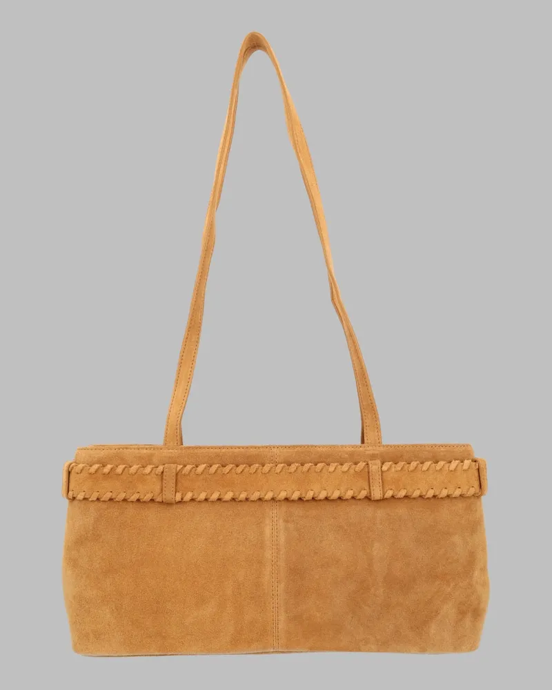 OSOI Women's Shoulder Bag Brocle Beige Leather Beige