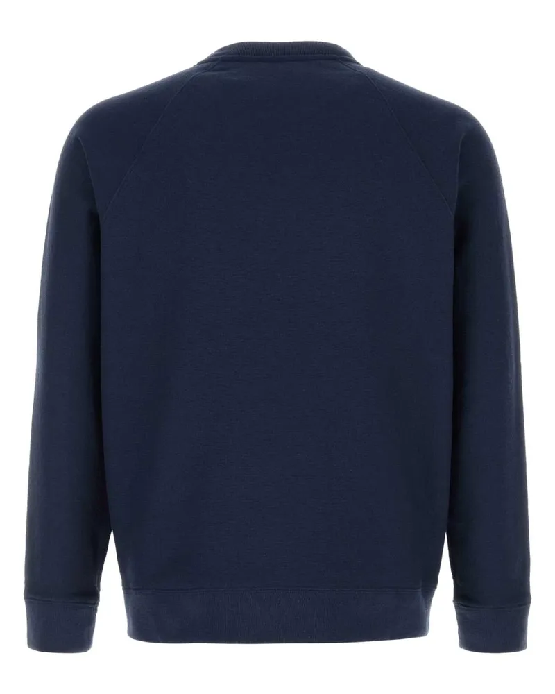 SPORTY & RICH Men's Navy Blue Cotton And Polyester Sweatshirt Darknavy Exterior: Felpe Sweater Navy