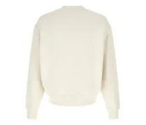 Men White Cotton Sweatshirt Clothing