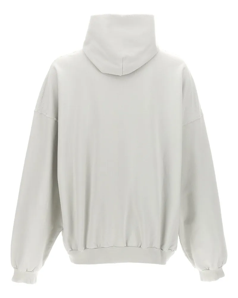 Balenciaga Liquefied Logo Print Hoodie — Off-White Off-white