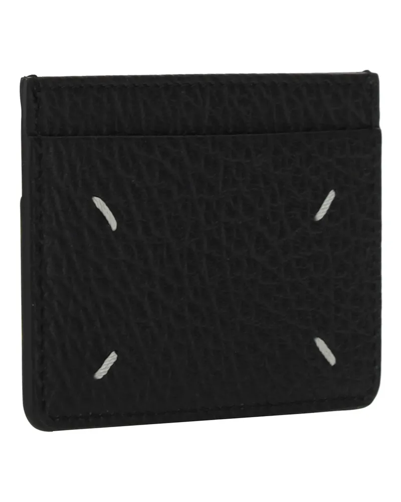 Maison Margiela Women's Card Holder Black Calf Leather Wallets & Purses Black