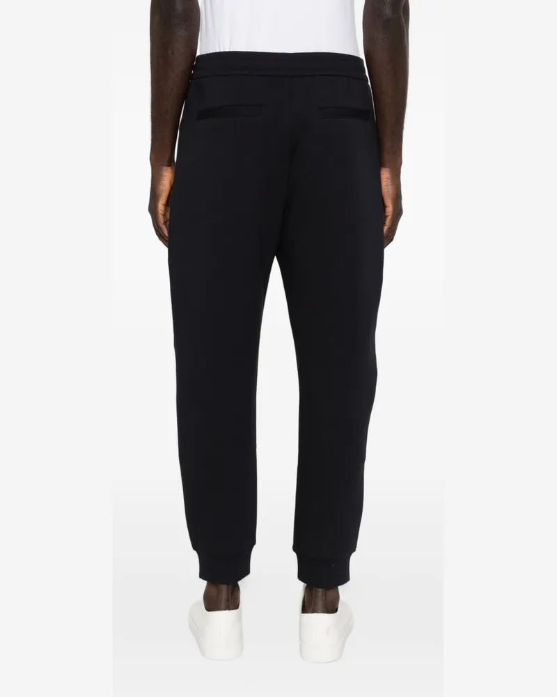 Emporio Armani Logo Cotton Sweatpants — Black Black