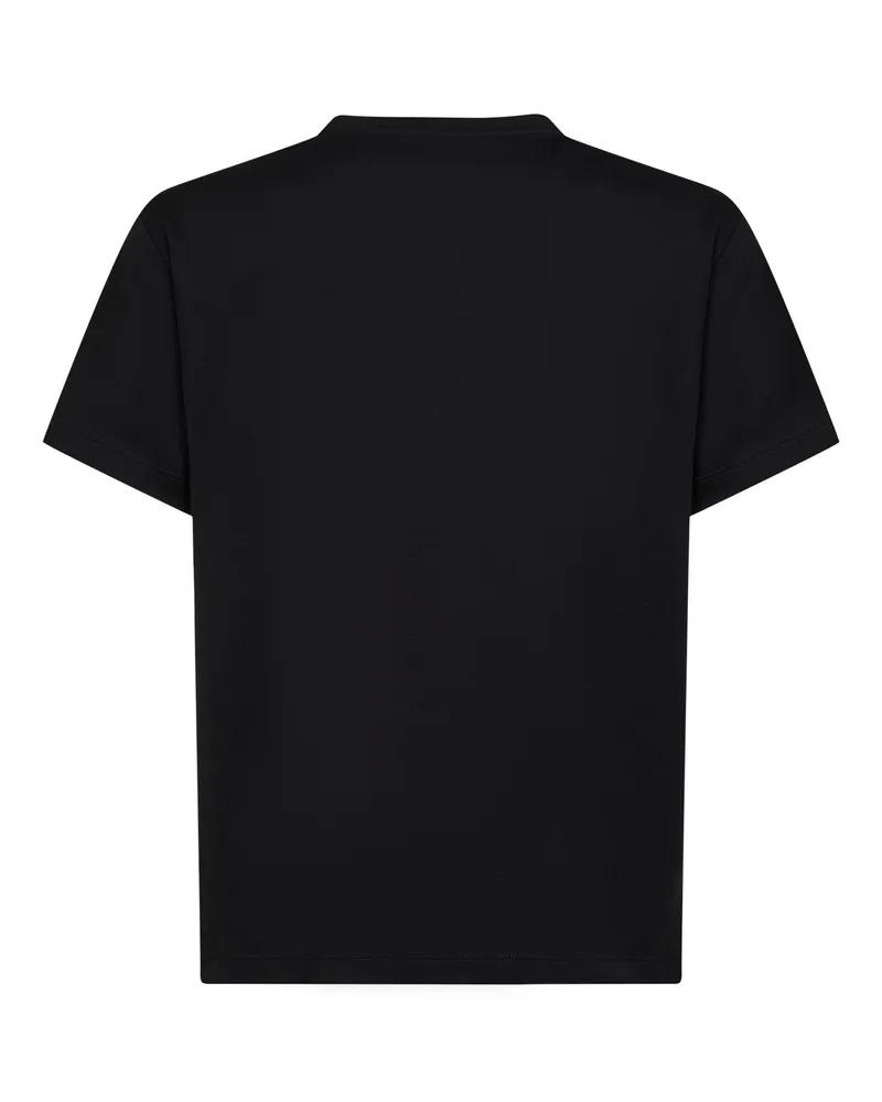 Prada Logo-Embellished Cotton T-Shirt — Black Black
