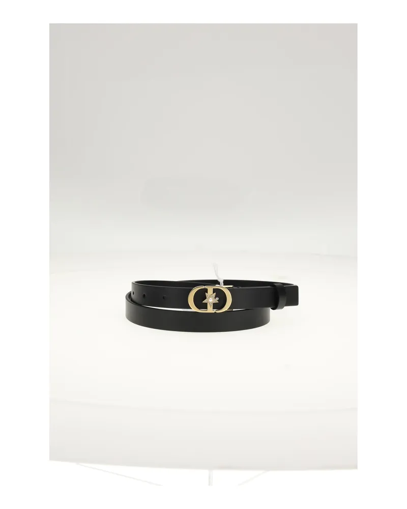 Dior Women's Belt Lucky Star Black Calf Leather (bos Taurus Black