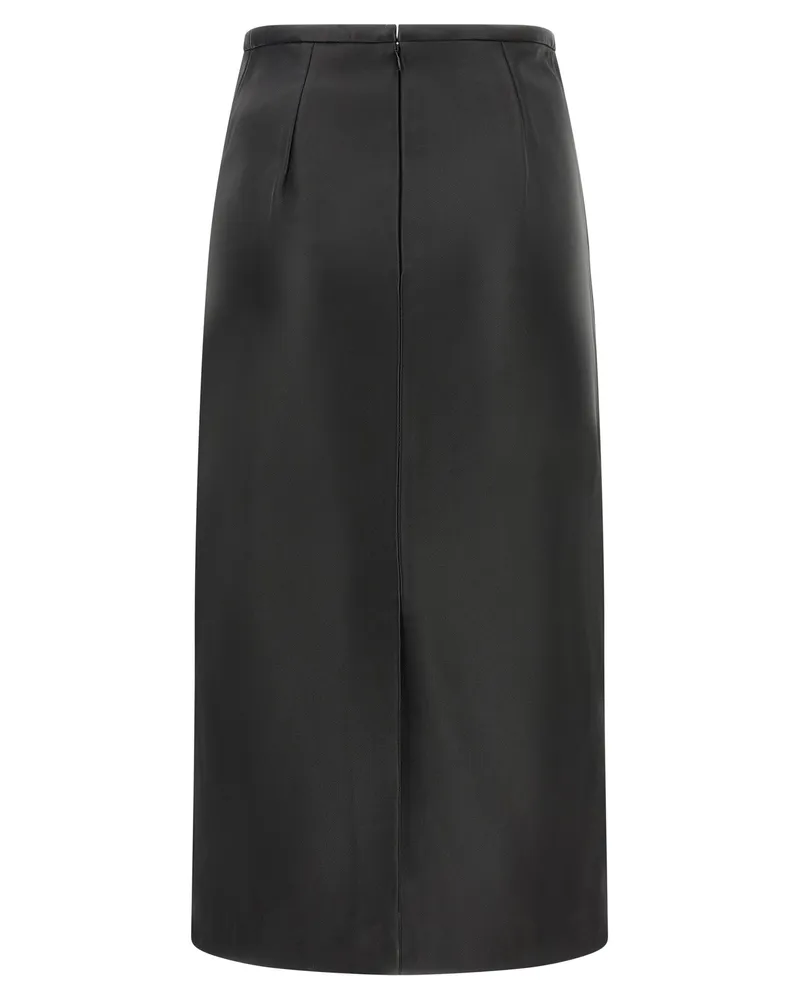Co Lambskin Pencil Skirt — Black Black