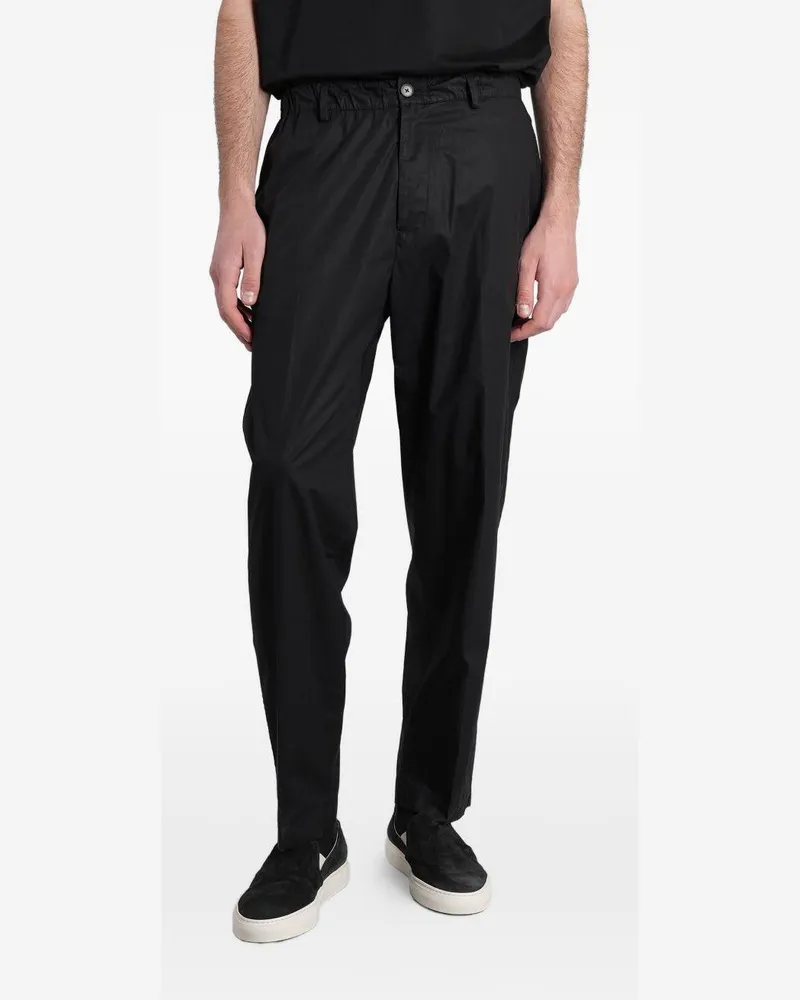 Low Brand Cotton Trousers — Black Black