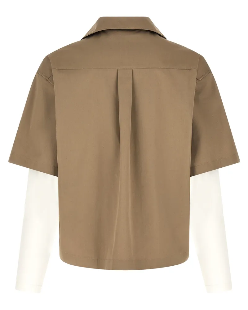Balenciaga Deconstructed Cotton Shirt — Beige Beige