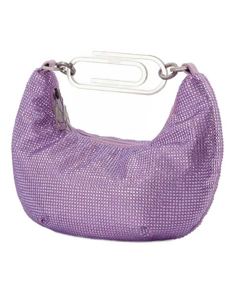 OFF-WHITE Binder Clip 20 Top Handle Bag — Purple Purple