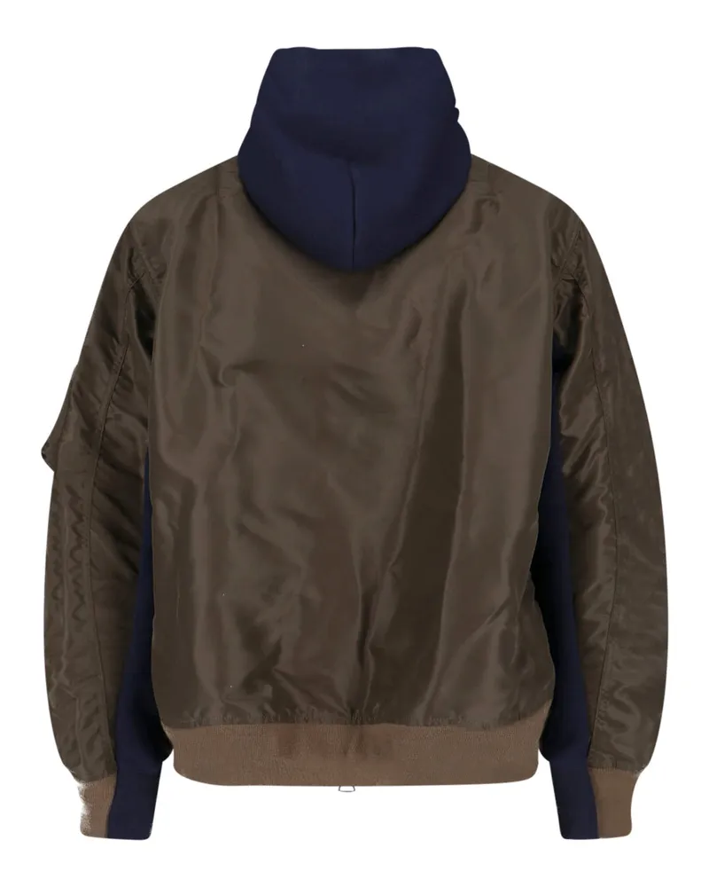 Sacai Men's Jackets Multicolour Cotton Navy