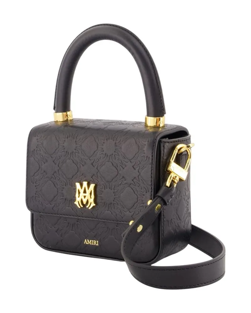 Amiri Women's Ma Quad Lea Micro Purse -  Leather Black Calfskin Bags Handbags-Purses Black