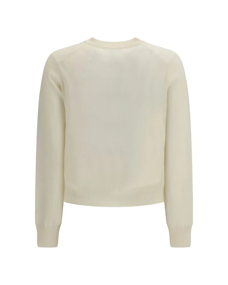 Kitsuné Women's Beige Cotton Cardigan Clothing Beige