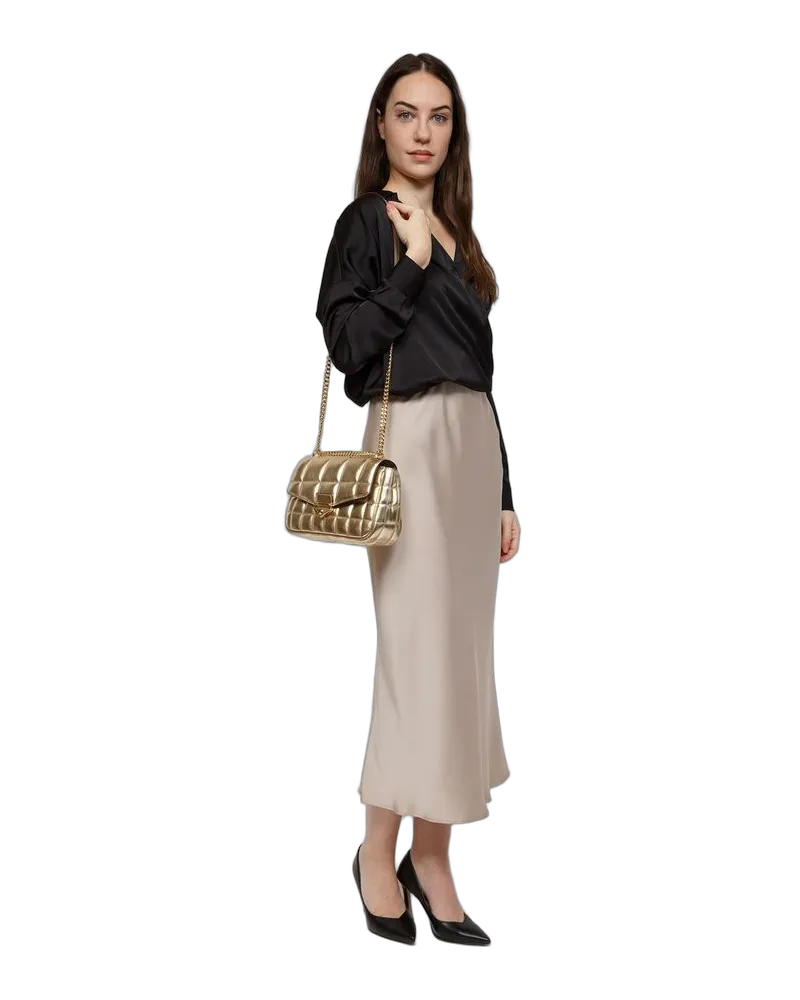 Michael Kors Soho Large Chain Shoulder Bag — Pale Gold Pale