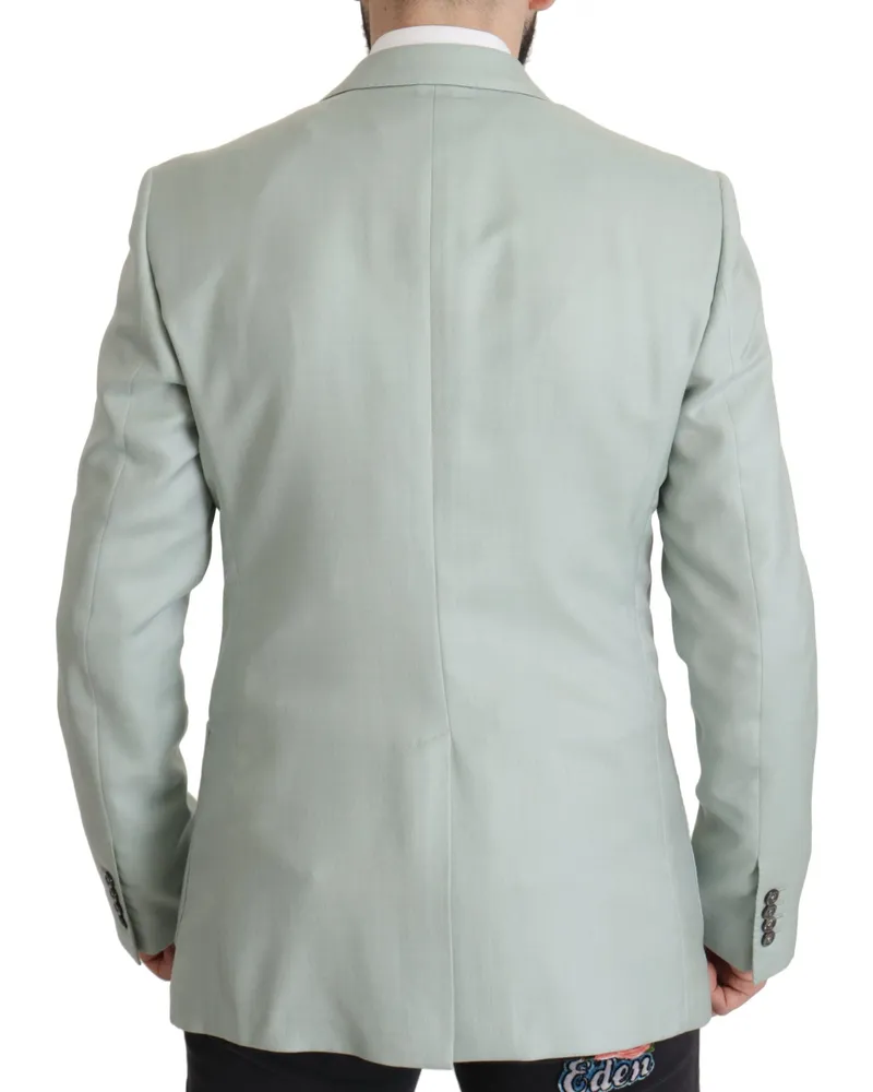 Dolce & Gabbana Men's Green Cashmere Jacket Blazer Silk Clothing Green