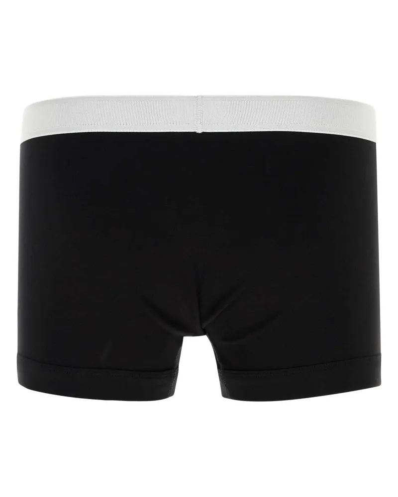 Tom Ford Men's Black Stretch Cotton Boxer Set Elastane Underwear Black