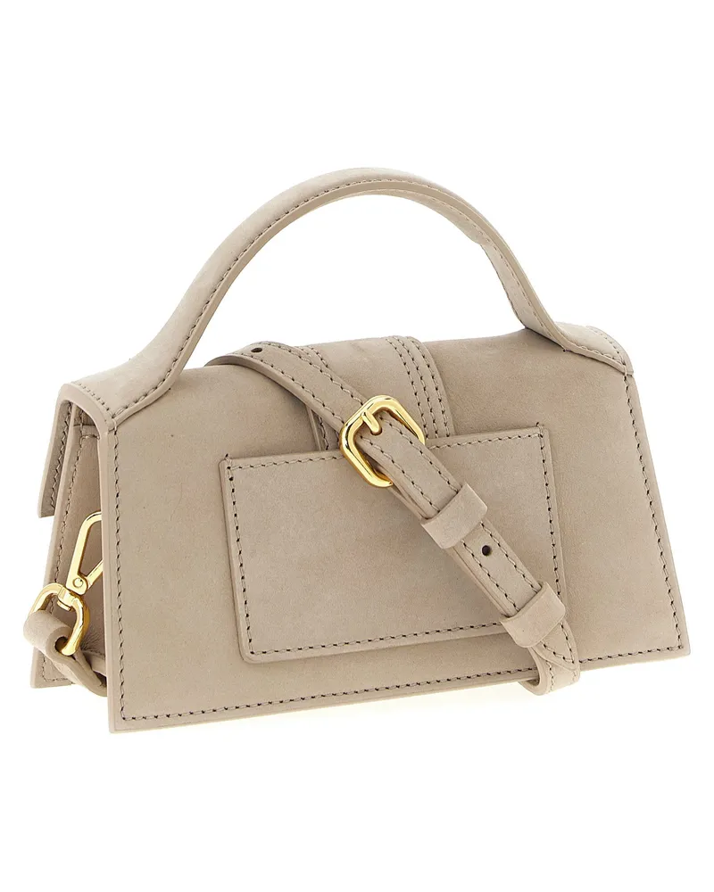 Jacquemus Suede Top Handle Bag — Beige Beige