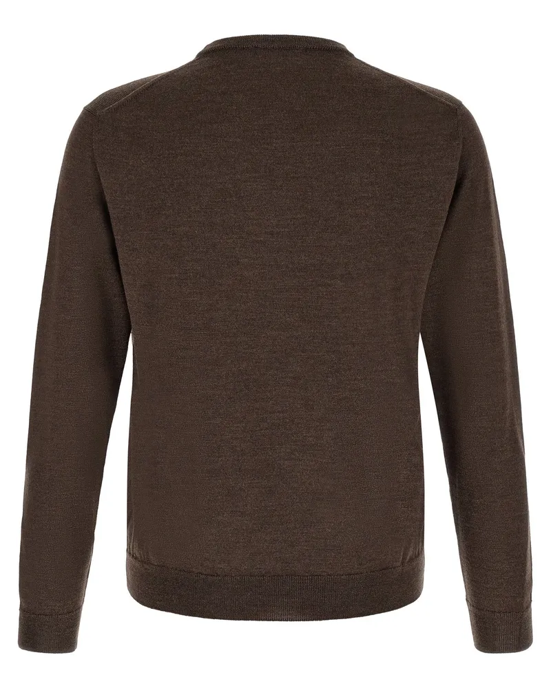 Zanone Giro Sweater — Brown Brown
