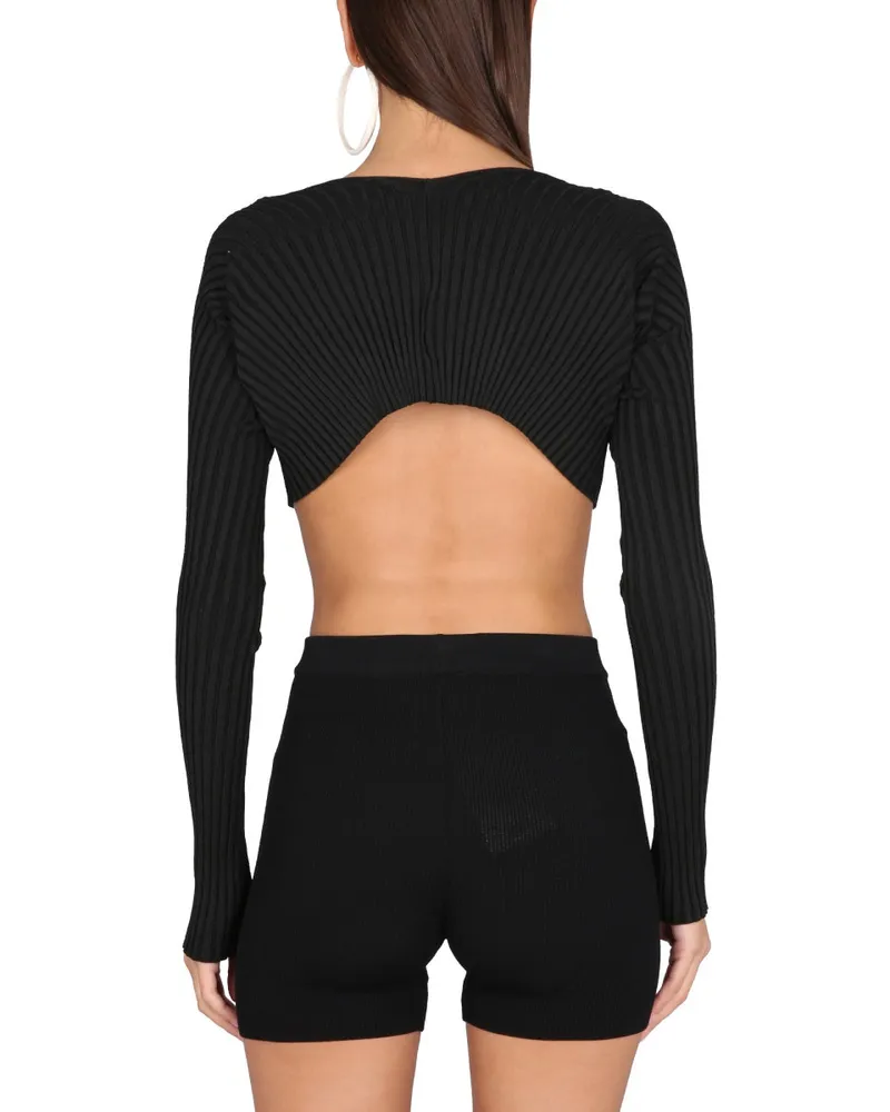 Jacquemus Viscose Blend Sweater — Black Black