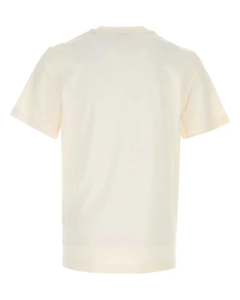 Moncler Men Logo-Print Cotton T-Shirt White White