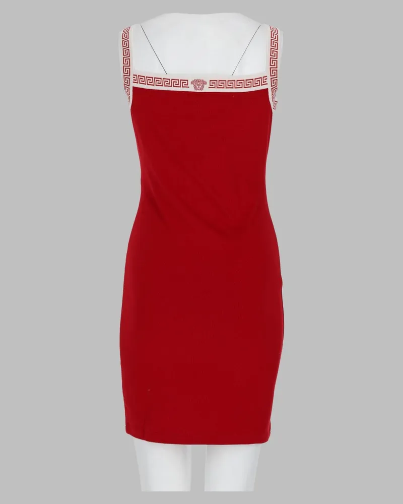 Versace Jacquard Motif Dress — Red Red