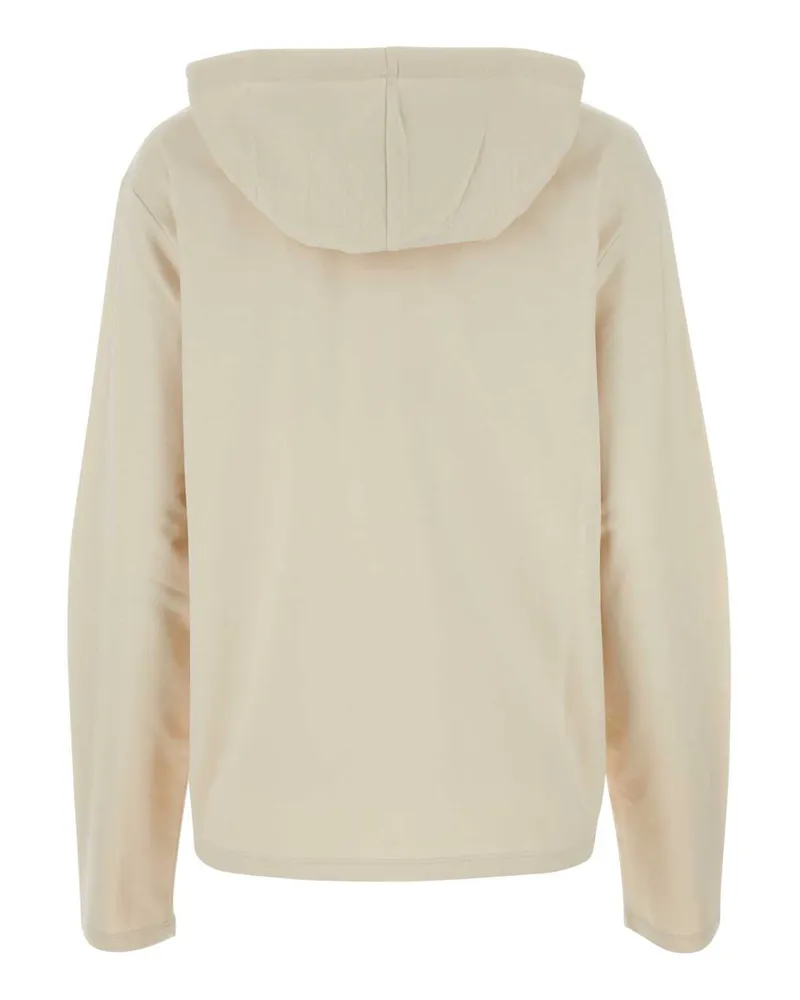 Prada Women Sand Stretch Cotton Oversize Sweatshirt Naturale Exterior: Elastane Felpe Sweater Beige