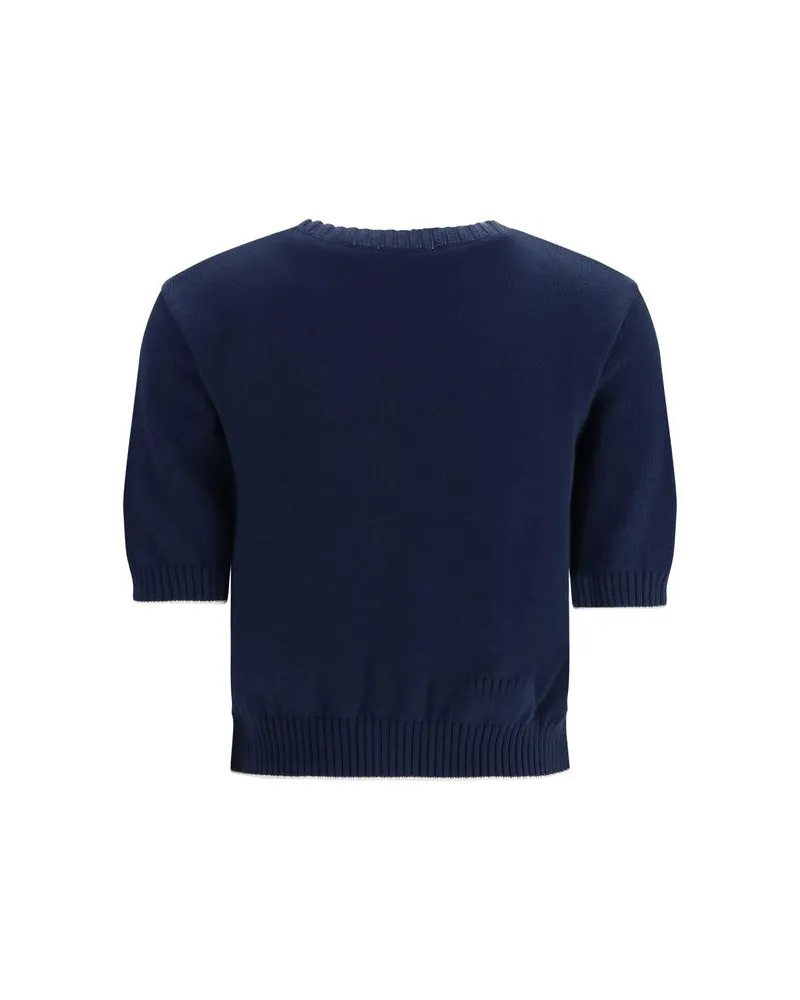 Max Mara Women's Blue Cotton Sweatshirt Clothing Navy