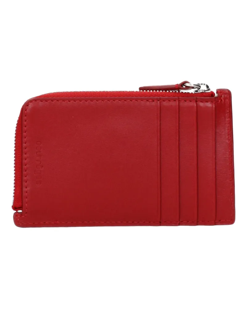 Courrèges Leather Wallet — Red Red