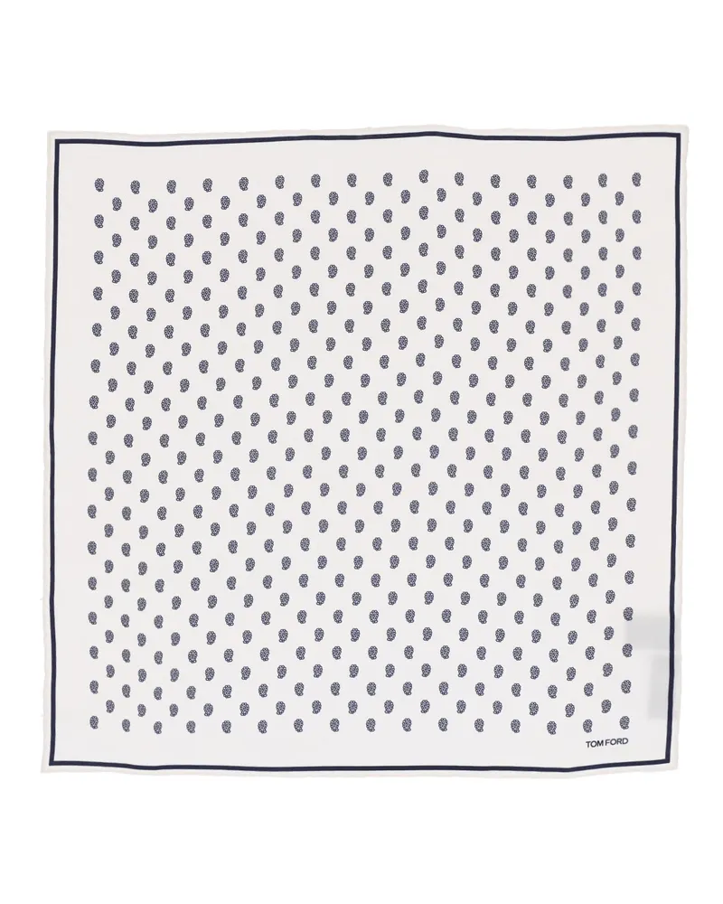 Tom Ford Men's Scarfs White Mulberry Silk White