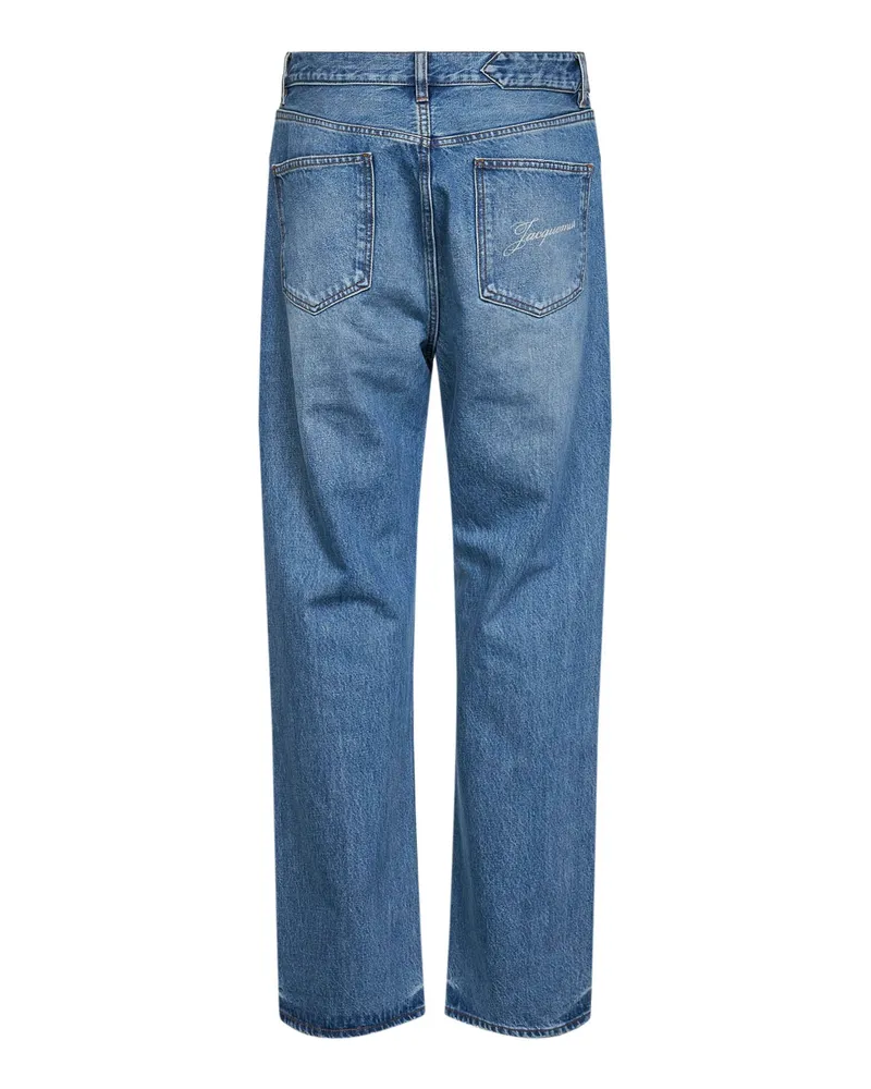 Jacquemus Men's Straight Jeans De-Nîmes Blue Cotton Blue