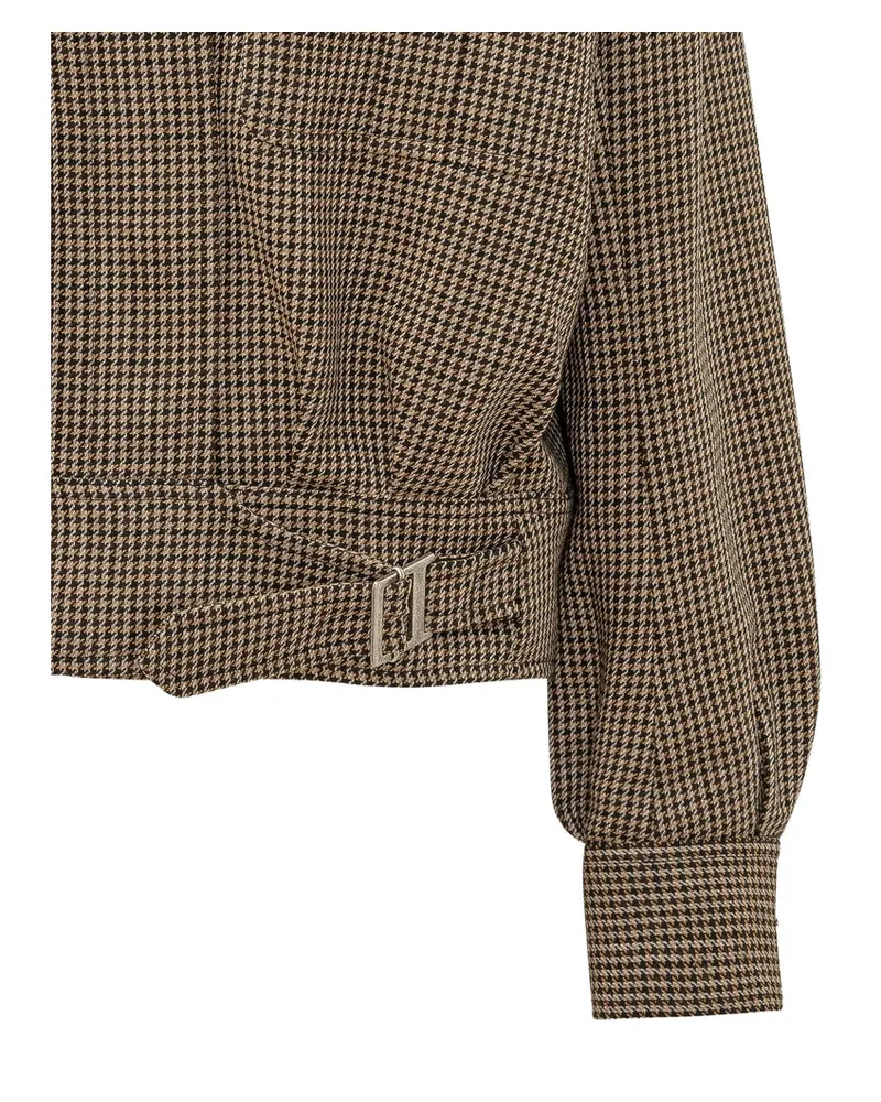 Seafarer Houndstooth Virgin Wool Jacket — Brown Brown