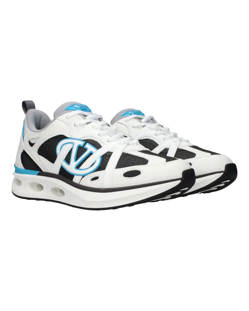 Valentino Garavani Men's White Fabric Athletic Sneakers White
