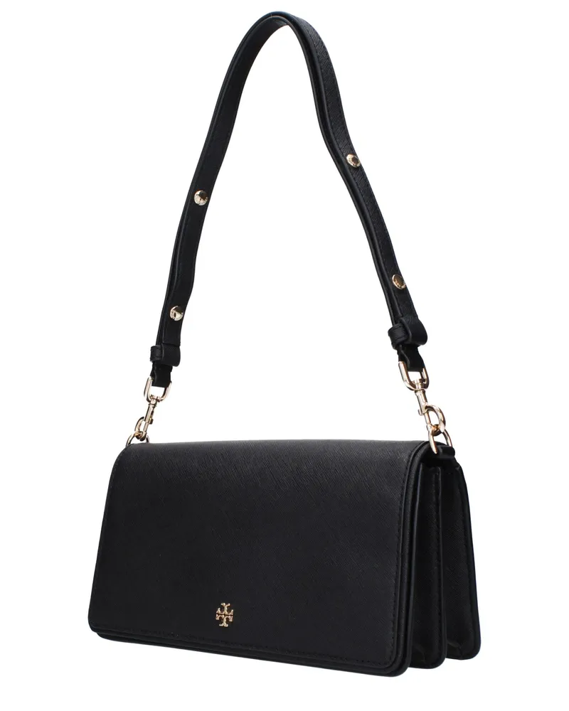 Tory Burch Women's Black Leather Shoulder Bag Black