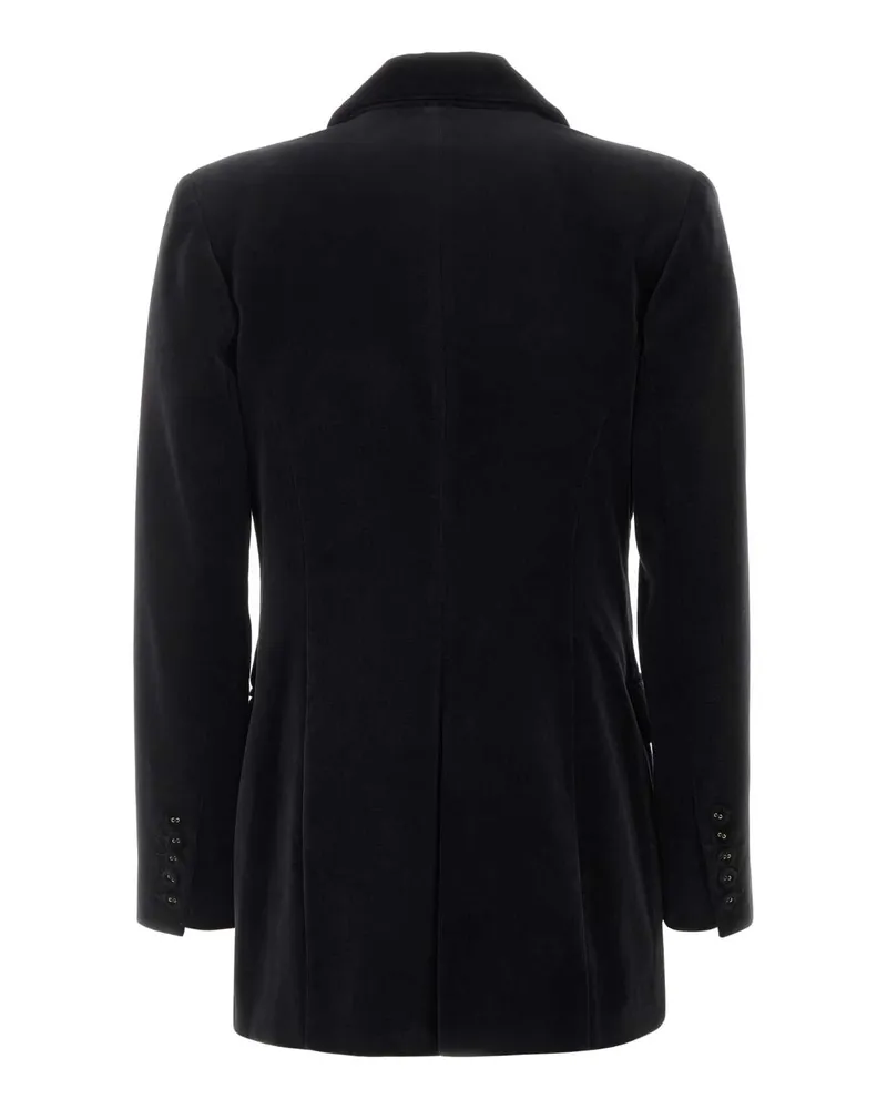 COSTARELLOS Velvet Blazer — Black Black