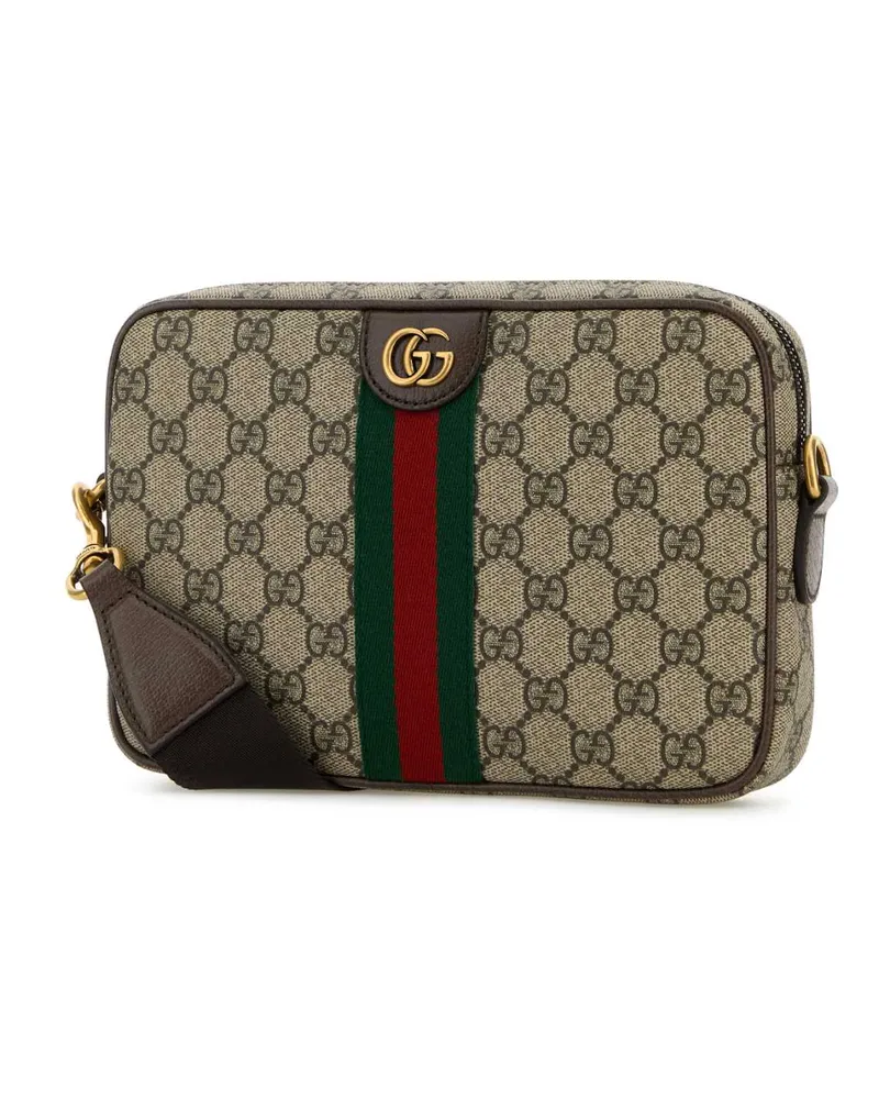 Gucci Men's Printed Canvas Small Ophidia Clutch Oldbenacvrvna T Polyurethane Polyamide Beige