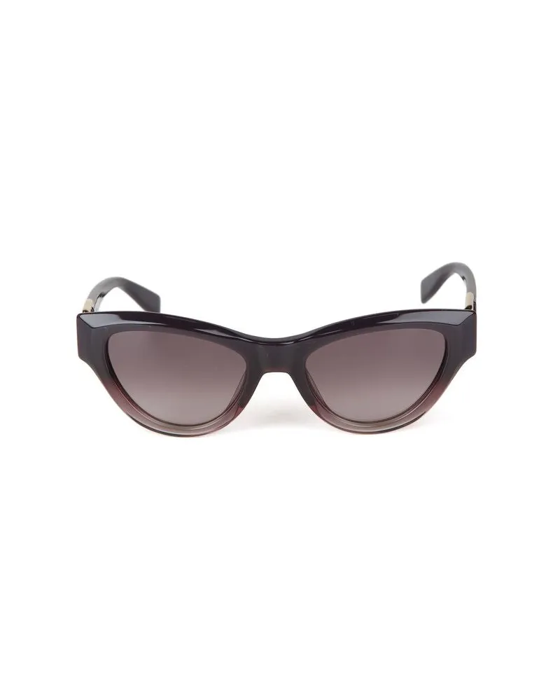 Furla SFU982 Gradient Acetate Cat-Eye Sunglasses — Purple Purple