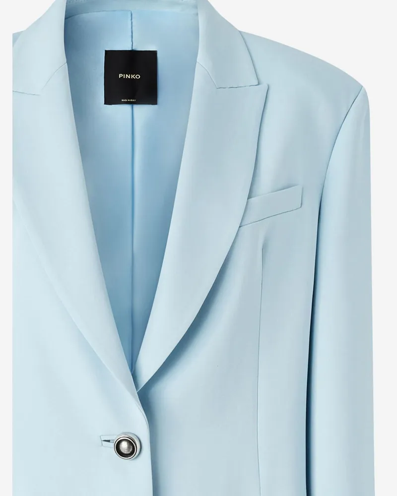 Pinko Stretch Viscose Blazer — Blue Blue