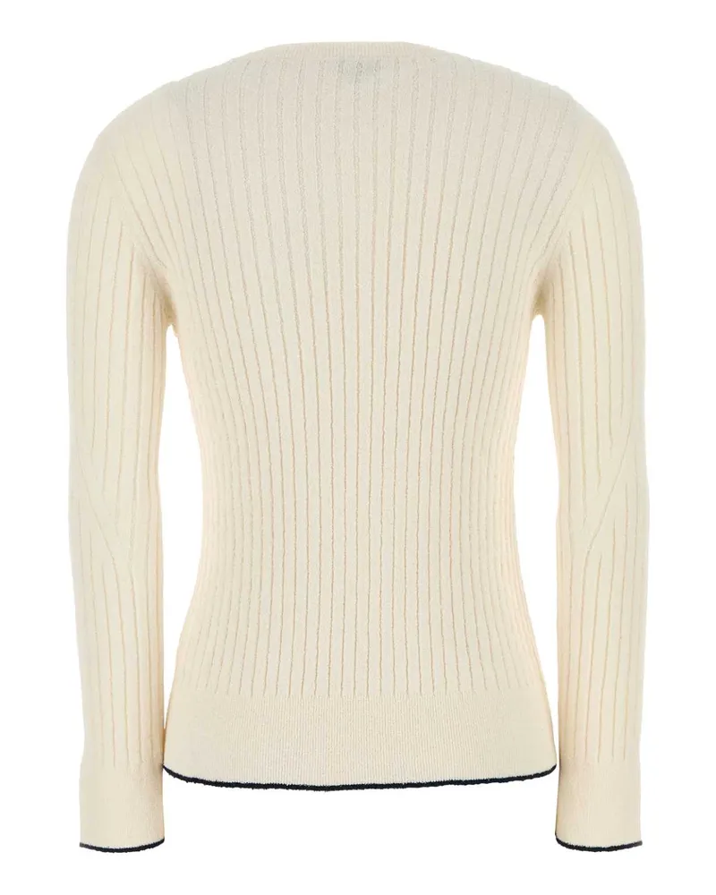 Bottega Veneta Women's Ivory Bouclã© Top White Exterior: Cotton Nylon Maglie White