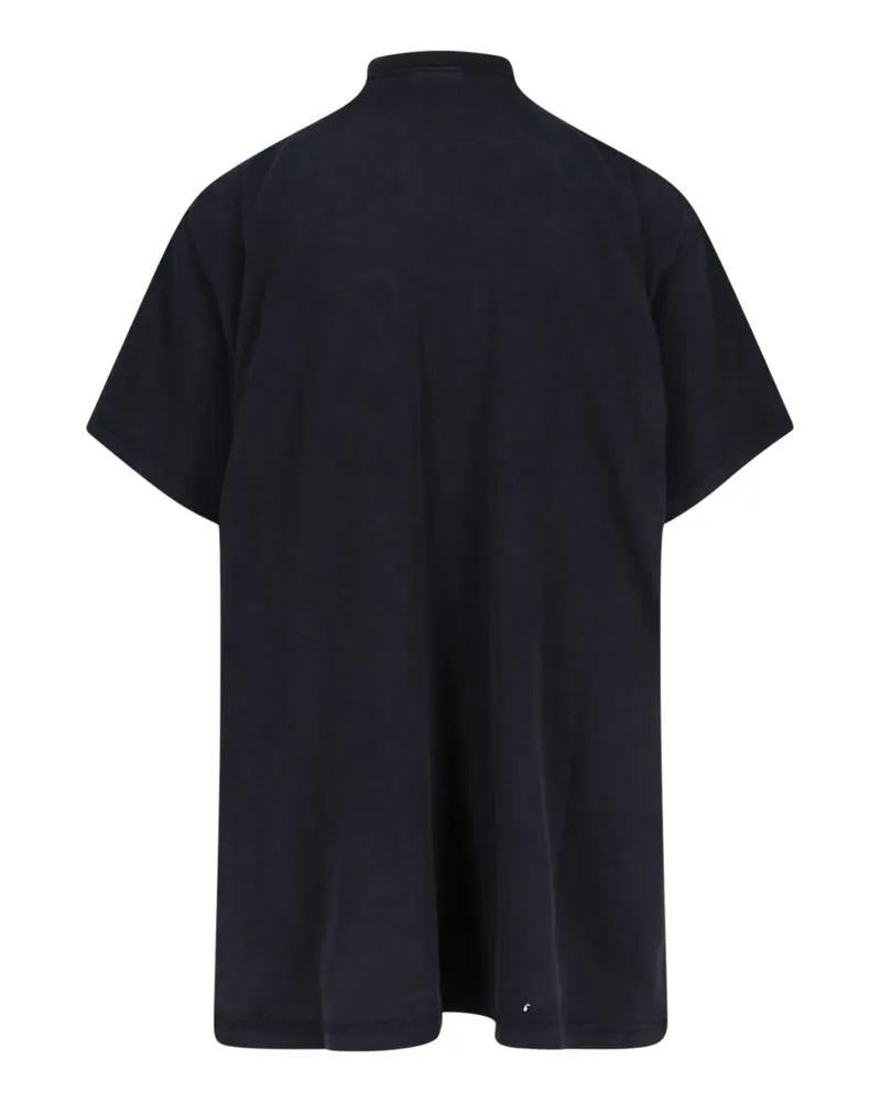 Balenciaga Men's T-Shirts And Polos Black Cotton Black