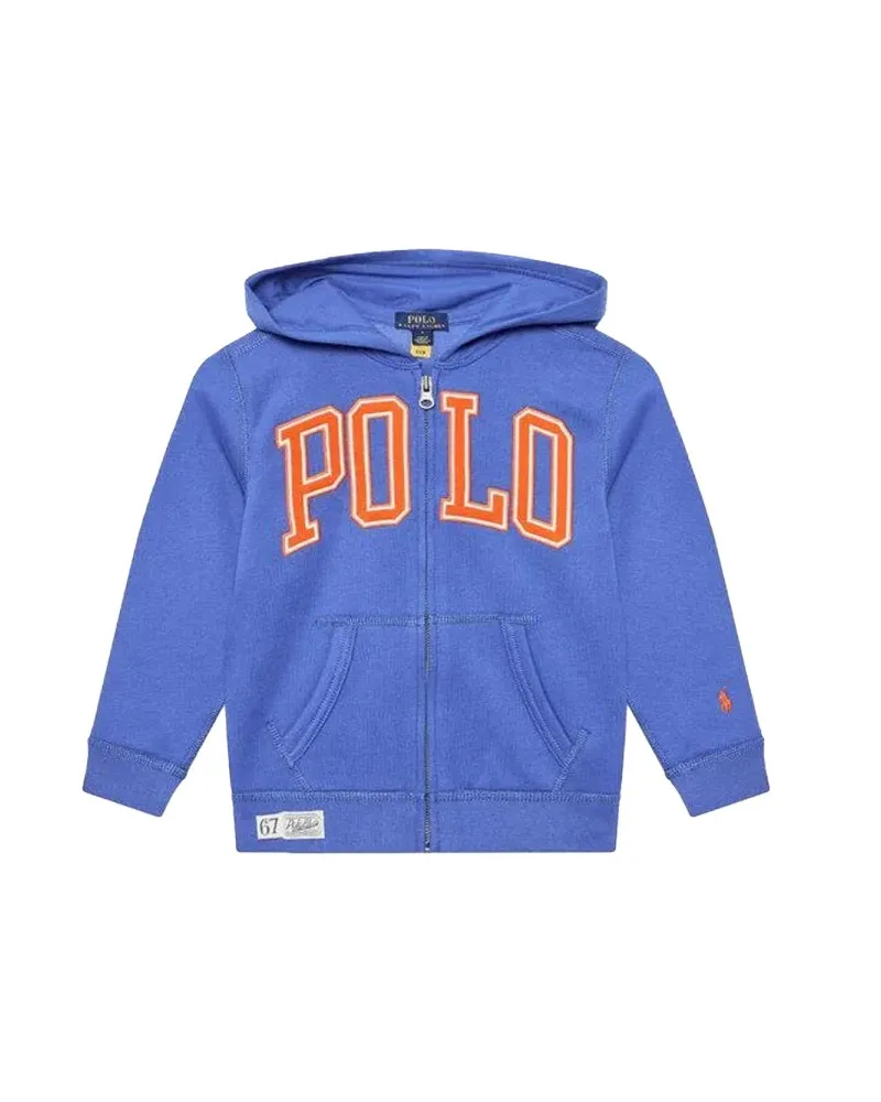 Ralph Lauren Logo-Embroidered Cotton-Blend Sweatshirt — Blue Blue