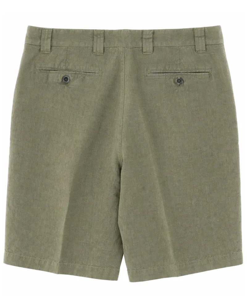 120% Lino Men's Shorts Linen Green Green
