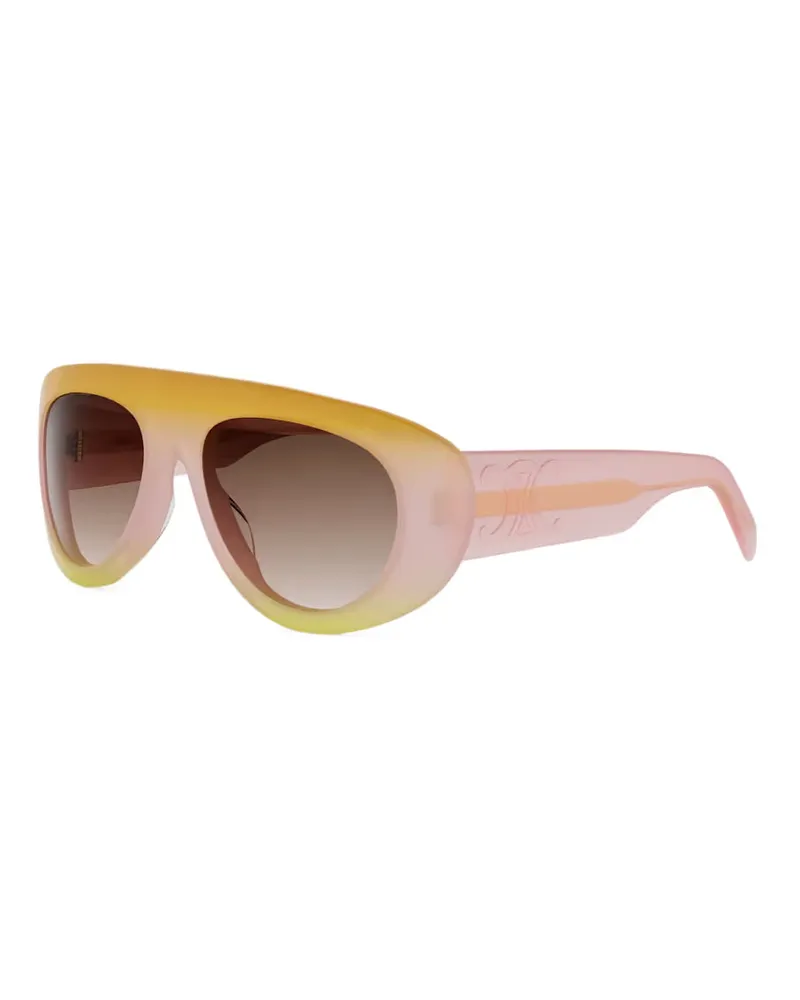 Celine CL40340U Pilot-Frame Sunglasses — Yellow Yellow