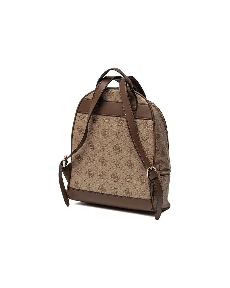 Guess Women's Backpack Latte Logo Polyurethane Beige