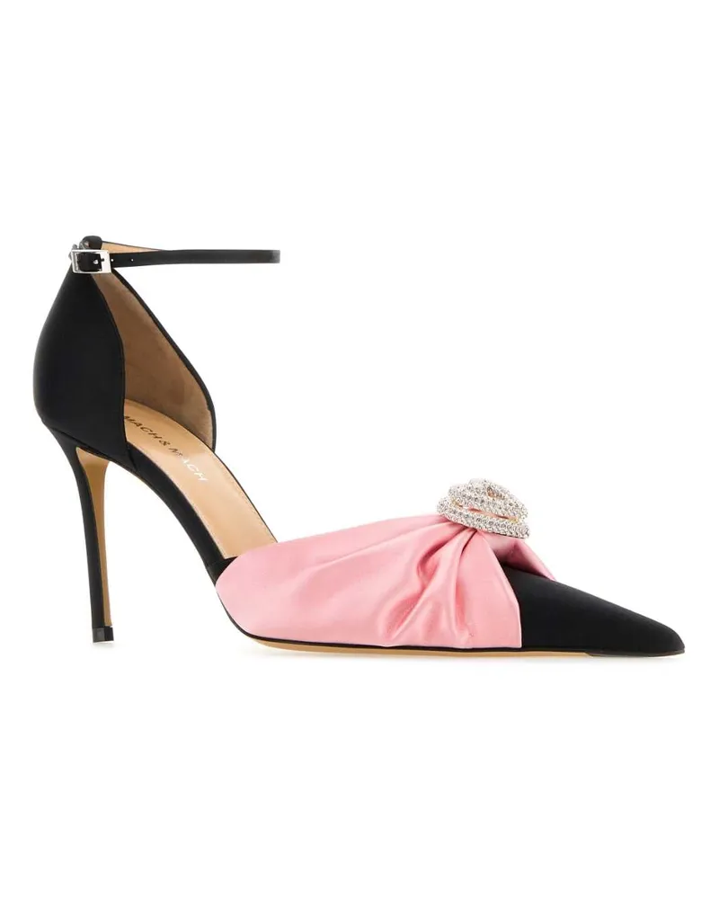Mach & Mach Women's Black Satin Pumps Pink Scarpe Con Tacco Black