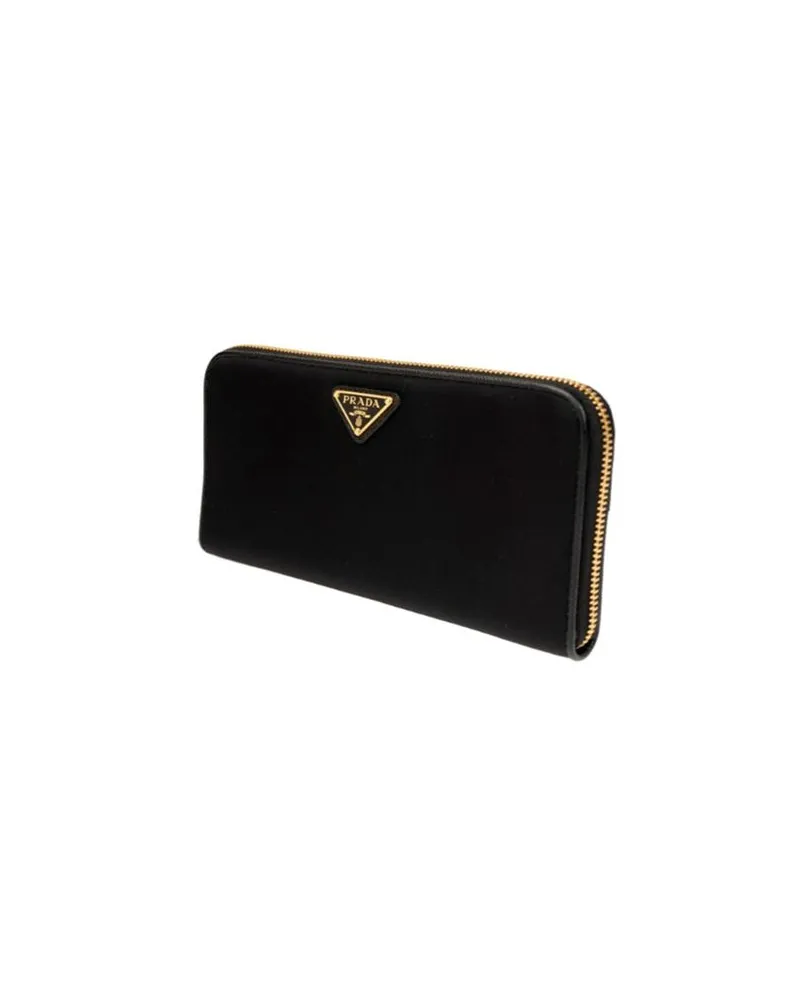 Prada Women's Black Nylon Wallet Black